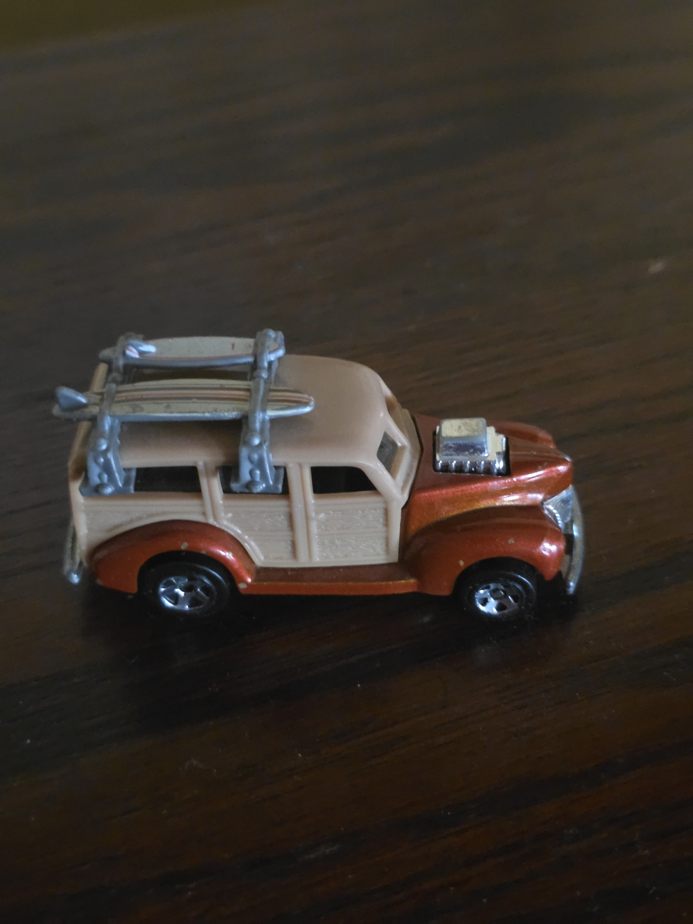 Hot Wheels Classic 1940 Ford Woody Surf Wagon Toy Car - Orange & Cream